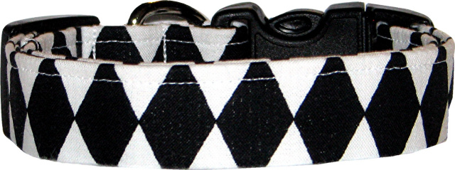 Black & White Harlequin Dog Collar